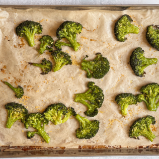 Smashed Broccoli with Nutritional Yeast